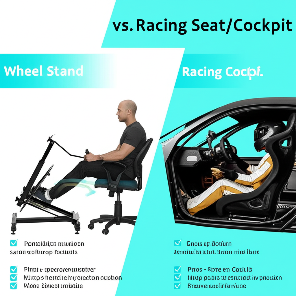 휠 스탠드 vs 레이싱 시트/콕핏 (장단점 비교) 🪑🏎️ 휠 스탠드 vs 레이싱 시트/콕핏 (장단점 비교) 🪑🏎️