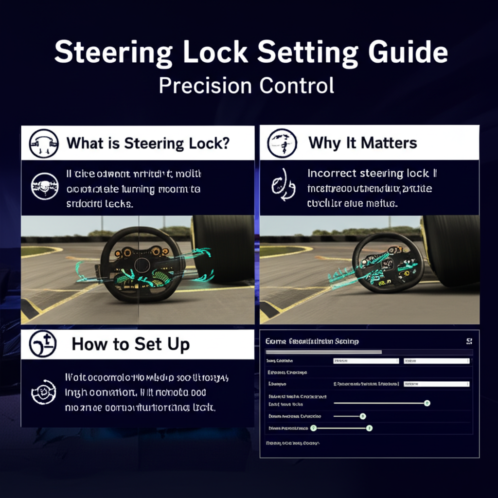 휠 회전 각도(Steering Lock) 설정 방법: 정교한 컨트롤의 시작 🔄🏎️ 휠 회전 각도(Steering Lock) 설정 방법: 정교한 컨트롤의 시작 🔄🏎️