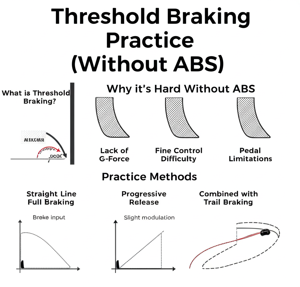 쓰레스홀드 브레이킹 연습 방법 (ABS 없이) 🦵⚙️ 쓰레스홀드 브레이킹 연습 방법 (ABS 없이) 🦵⚙️